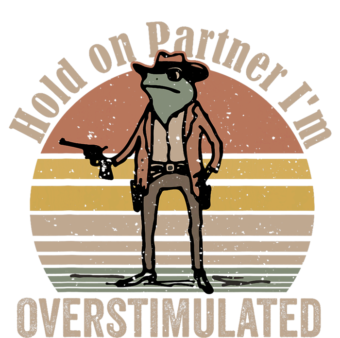 Hold On Partner IM Overstimulated Cowboy Frog Vintage Kids T-Shirt