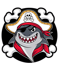 Funny Pirate Shark Crossbones Halloween Coaster