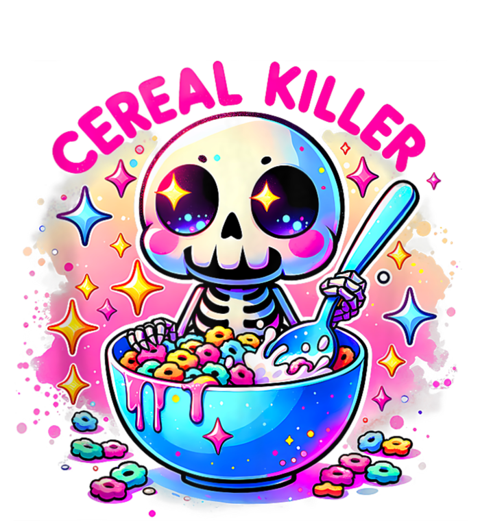 Cereal Killer Breakfast Cereal Bowl Cereals Skull Skeleton Halloween Costumes Crop Fleece Hoodie