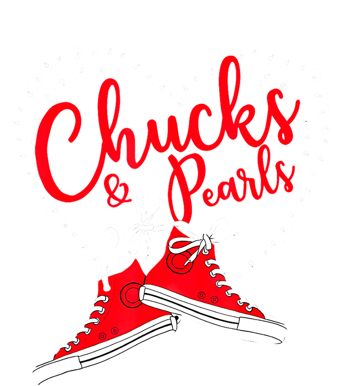 Funny Chucks And Pearls Im With Her Kamala 2024 Gift T-Shirt