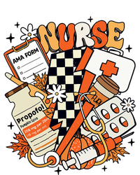 Retro Pumpkin Nurse Life Thanksgiving Fall Autumn Nurse Cooling Performance Crew T-Shirt