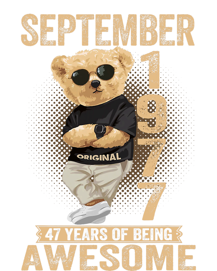 September 47th Birthday 1977 Awesome Teddy Bear Mousepad