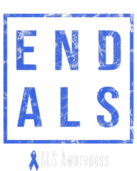 End Als Distressed Als Awareness V-Neck T-Shirt