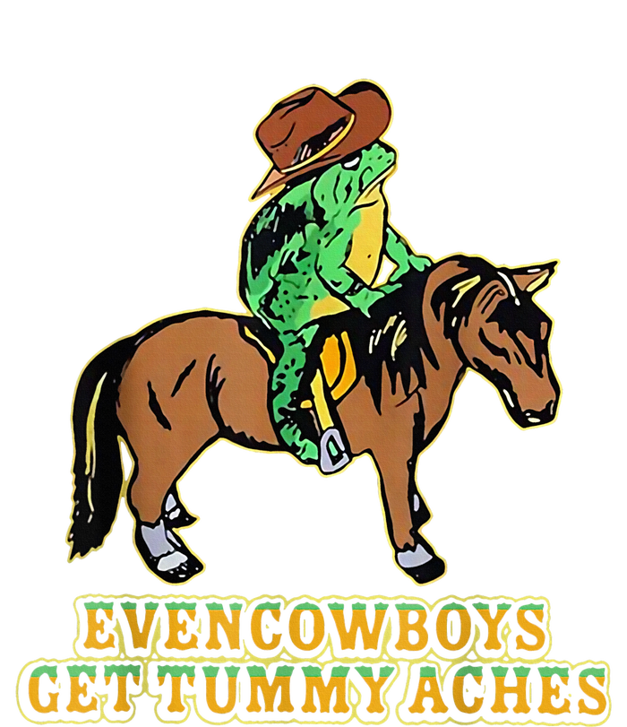 Even Cowboys Get Tummy Aches Funny Frog With Horse Valucap Bio-Washed Visor