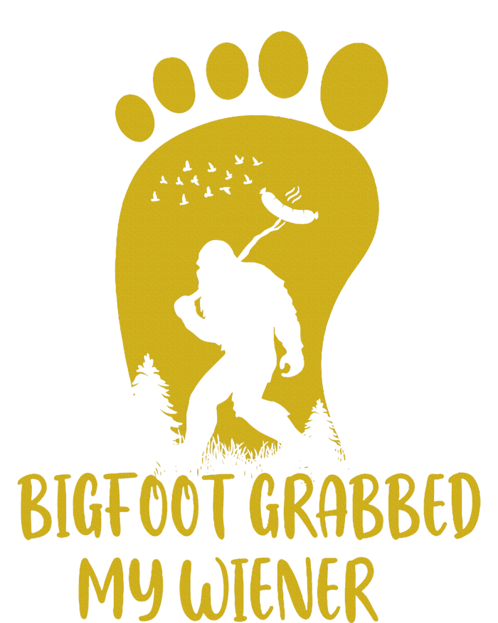 Funny Retro Bigfoot Bigfoot Grabbed My Wiener Design T-Shirt