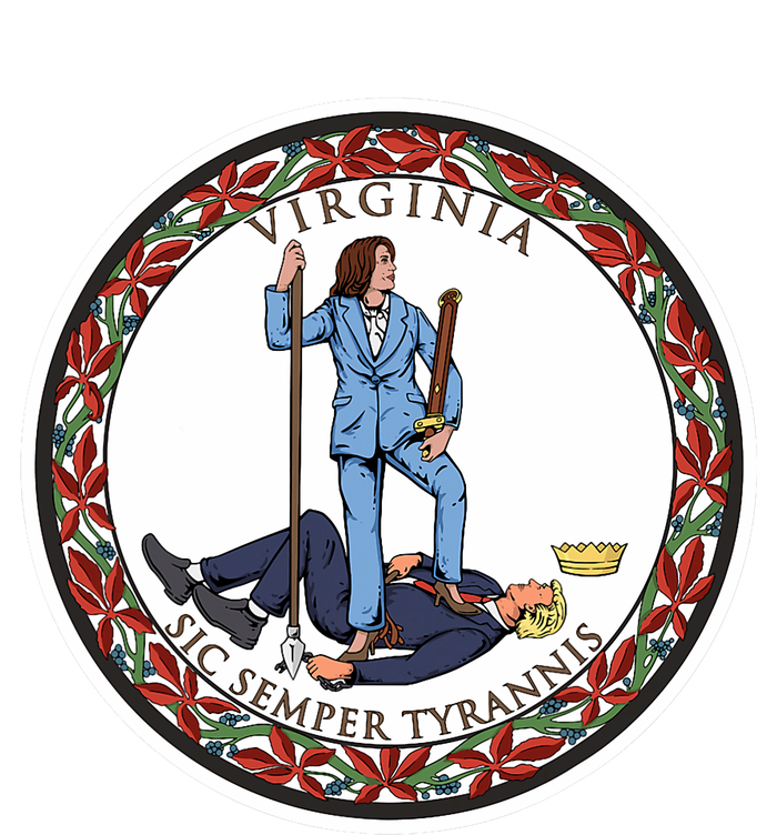 No Tyrants Kamala Harris 2024 With A Rad Design Based On The Flag Of Virginia Hoodie