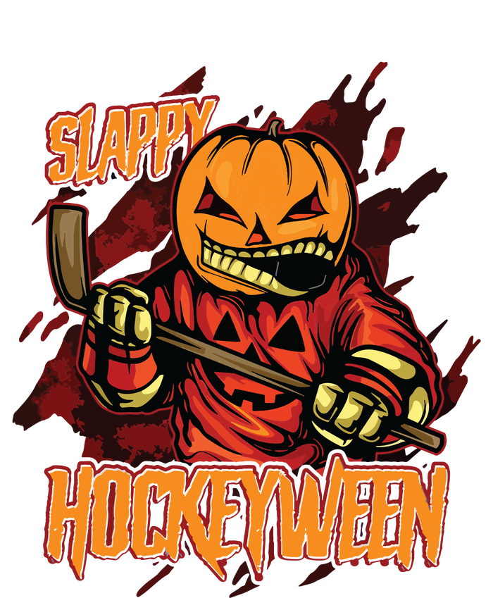 Hockey Slappy Hockeyween Pumpkin Jack O Lantern Halloween Tall Long Sleeve T-Shirt