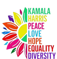 Kamala Harris Peace Love Equality Hope Diversity Gift Womens California Wash Sweatshirt