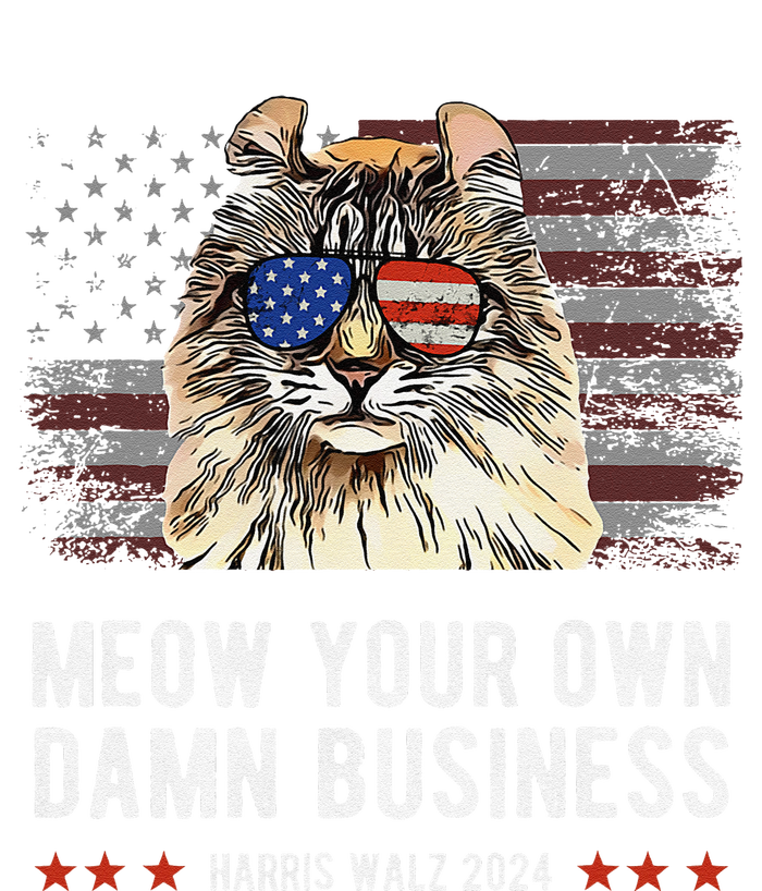 Harris Walz 2024 Mind Your Own Damn Business Funny Cat Performance Sprint T-Shirt