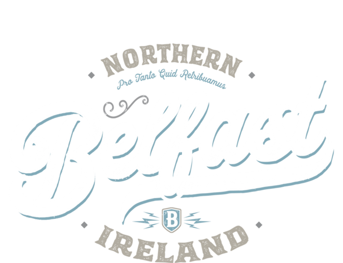 Vintage Retro City Travel Capital Belfast Northern Ireland Women's Tri-Blend 3/4-Sleeve Raglan Shirt