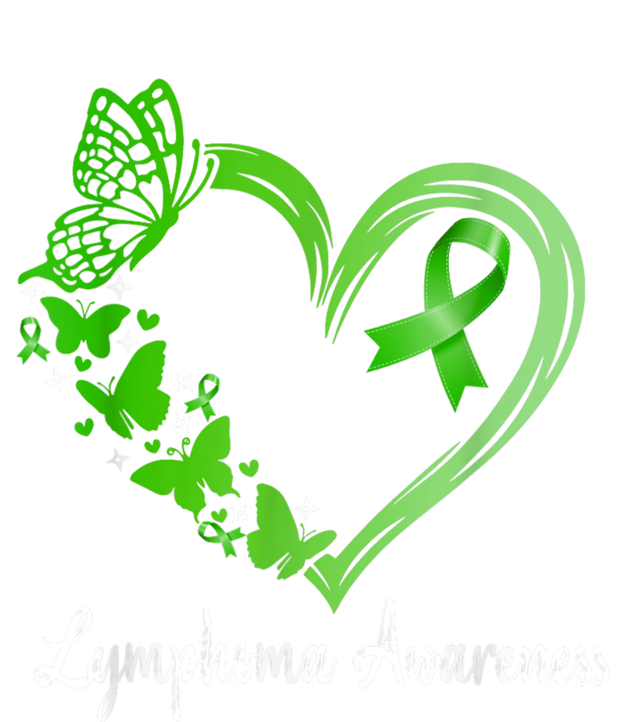 Lymphoma Awareness Green Ribbon Heart Lymphoma Warrior Kids Hoodie