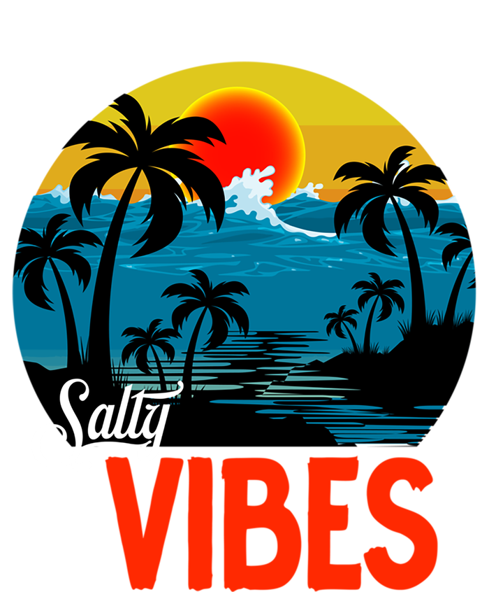 Palm Trees Salty Vibes Design Summer Time Travel Beach T-Shirt