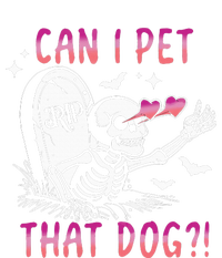 Can I Pet That Dog Skeleton Halloween Striped Beanie with Solid Band