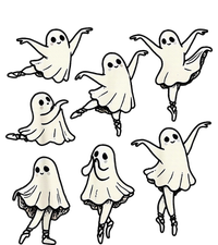 Ballet Ghost Ballet Dancer Spooky Dance Cooling Performance Long Sleeve Crew