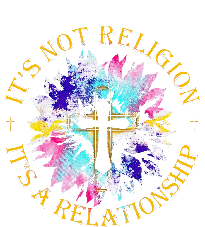 Jesus ItS Not A Religion ItS A Relationship Sunflower Valucap Bio-Washed Visor