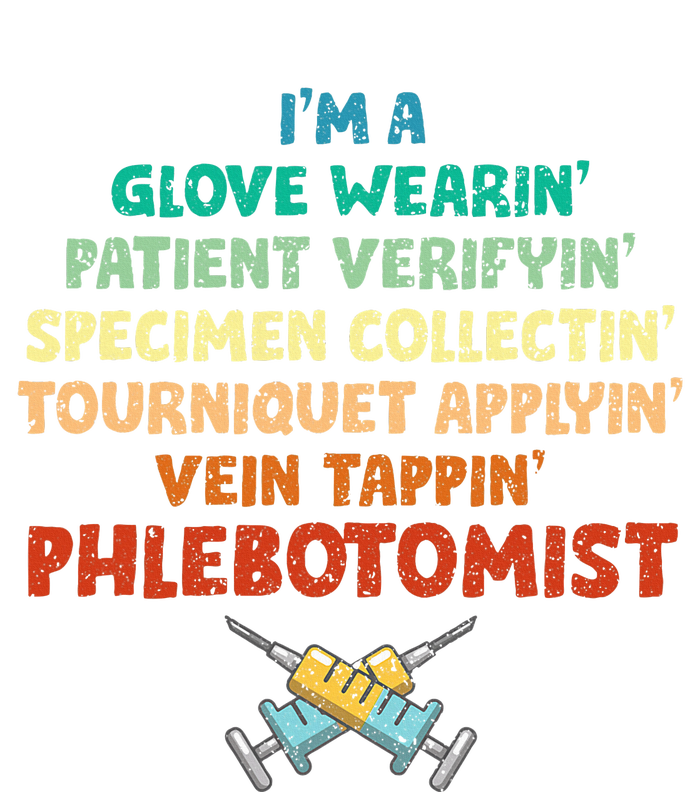 Phlebotomist Definition Syringe Nurse Phlebotomy T-Shirt