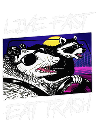 Live Fast Eat Trash Panda Raccoon Opossum Enthusiasts Ladies Long Sleeve Shirt