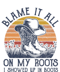 Blame It All On My Roots Cowboy Hat Western Country Music Garment-Dyed Sweatshirt