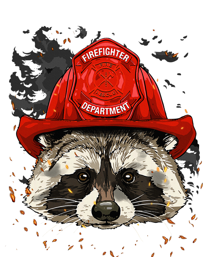 Firefighter Raccoon Fire Department Fireman Trash Panda T-Shirt