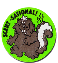 Scratch And Sniff Sticker Skunk Scentsational Coaster