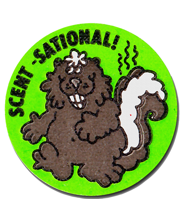 Scratch And Sniff Sticker Skunk Scentsational Coaster