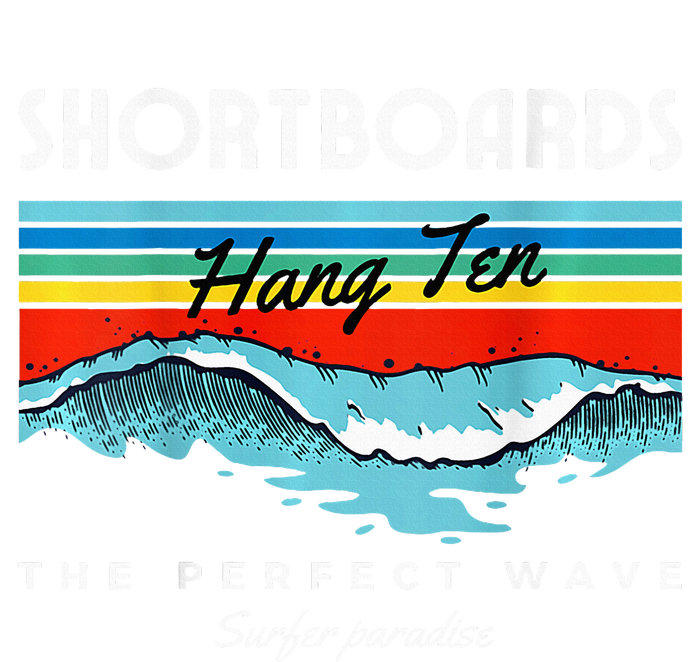 Shortboards Hang Ten The Perfect Wave Surfer Paradise Design Womens Funnel Neck Pullover Hood