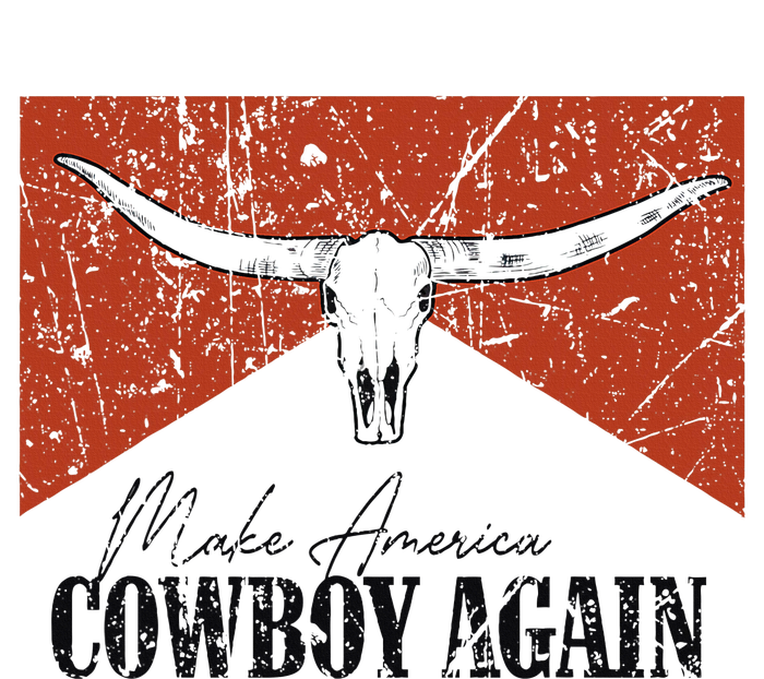 Vintage Bull Skull Makes America A Cowboy Again Country T-Shirt