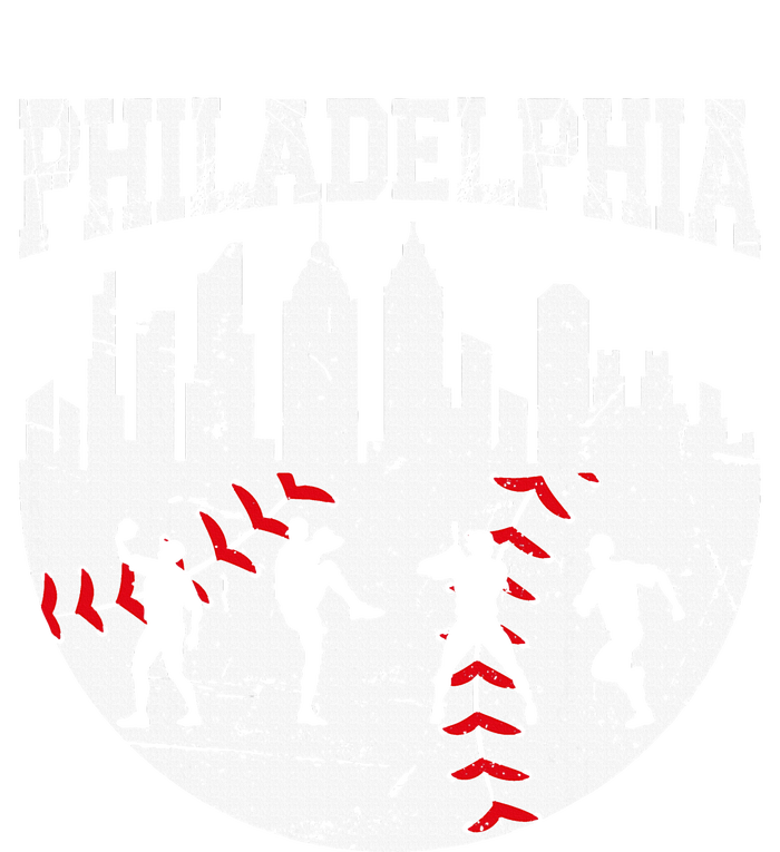 Vintage Philadelphia Skyline Cityscape Baseball Fans T-Shirt