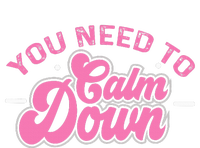 You Need To Calm Down Groovy Retro Cute Funny Calm Drawstring Bag