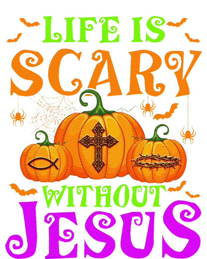 Life Is Scary Without Jesus Christian Halloween Gift Full Zip Hoodie