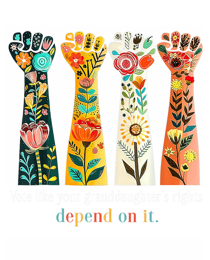 Vote Like Your Granddaughters Rights Depend On It Womens CVC Long Sleeve Shirt