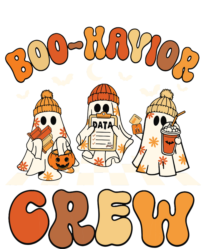 Behavior Analyst Halloween Aba Cute Ghost Boohavior Crew Sweatshirt Cinch Pack Bag