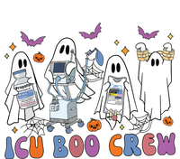 Halloween Icu Nurse Retro Icu Boo Crew Boo Ghosts Cropped Womens Funnel Neck Pullover Hood