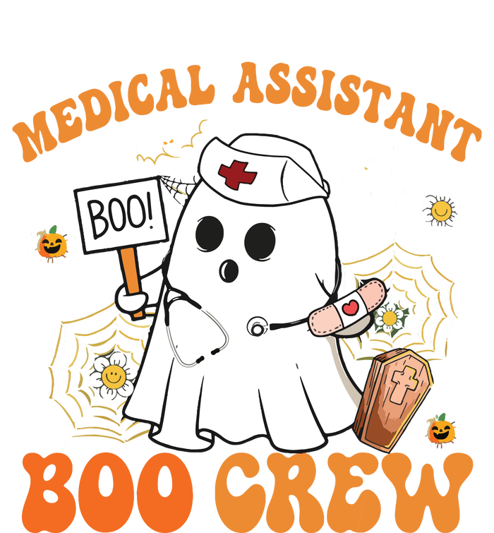 Medical Assistant Boo Crew Funny Ghost Halloween Costumes Dry Zone Grid Polo