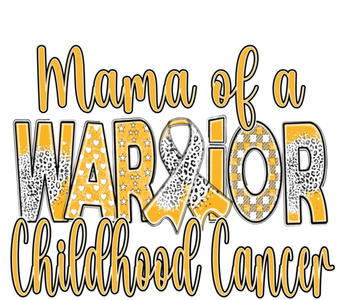 Mama Of A Warior Childhood Cancer Knit Cap Winter Beanie