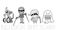 Inclusion Isnt Scary Slp Halloween Sped Teacher Ghost Mummy Sustainable Knit Beanie