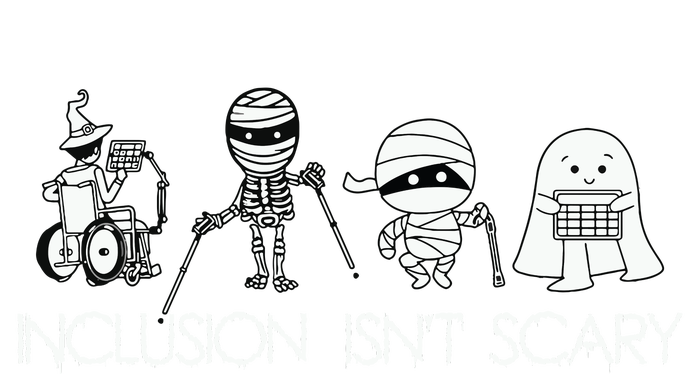 Inclusion Isnt Scary Slp Halloween Sped Teacher Ghost Mummy Sustainable Knit Beanie