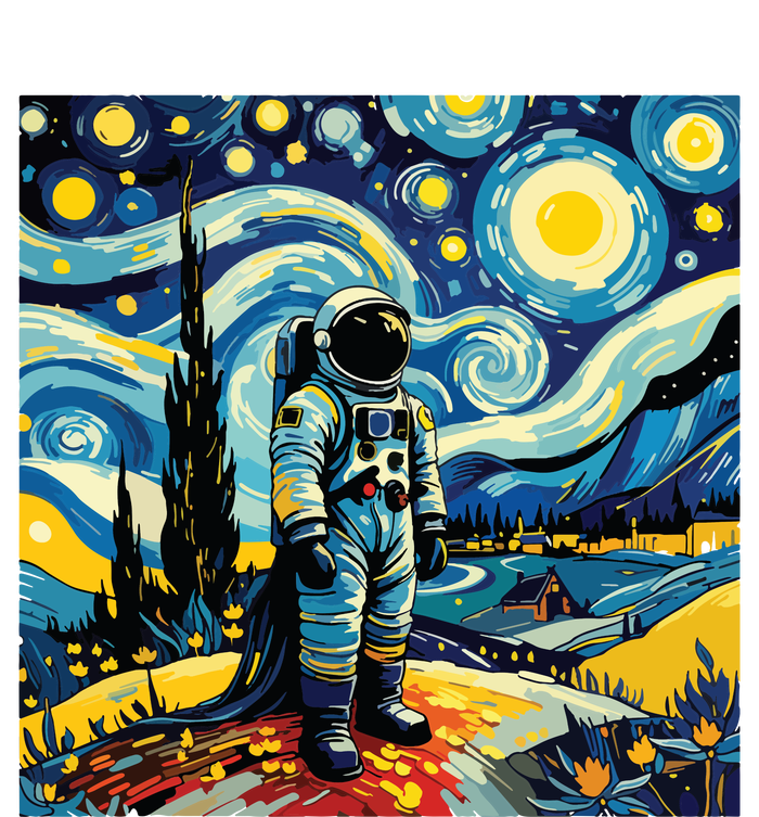 Van Gogh Starry Night Astronaut Space Lovers T-Shirt