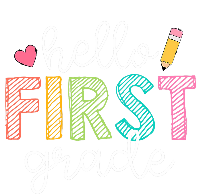 Hello First Grade Boy Girl Teacher Back To School 1st Grade Performance Sprint T-Shirt