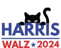 Harris Walz 2024 Funny Cat Election Kamala Harris Tim Waltz Kids Hoodie