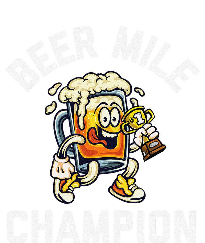 Beer Mile Champion Funny Race Running Beer Drinking T-Shirt