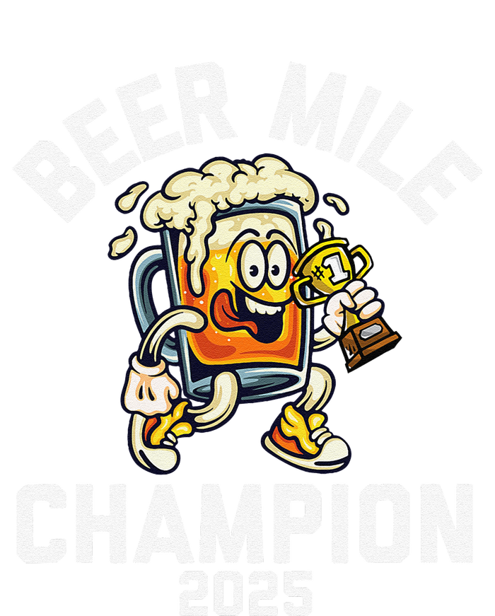 Beer Mile Champion 2025 Funny Race Running Beer Drinking T-Shirt