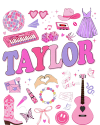 Girl Retro Taylor First Name Personalized Groovy 70S 80S T-Shirt