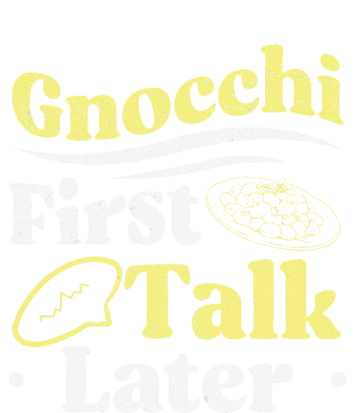 Gnocchi First Talk Later Funny Italian Cuisine Gnocchi Lover Dry Zone Grid Polo