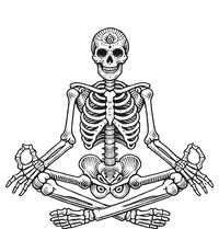 Halloween Skull Yoga Meditation Meditating Skeleton Meditate T-Shirt