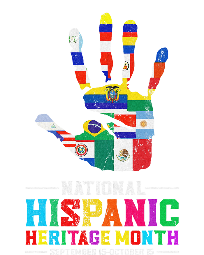 Hispanic Heritage Month All Latino Countries Flag Hand Magnet