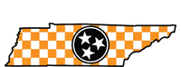 Volunteer State Orangewhite Checkerboard Tristar Tennessee T-Shirt