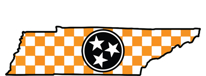 Volunteer State Orangewhite Checkerboard Tristar Tennessee T-Shirt