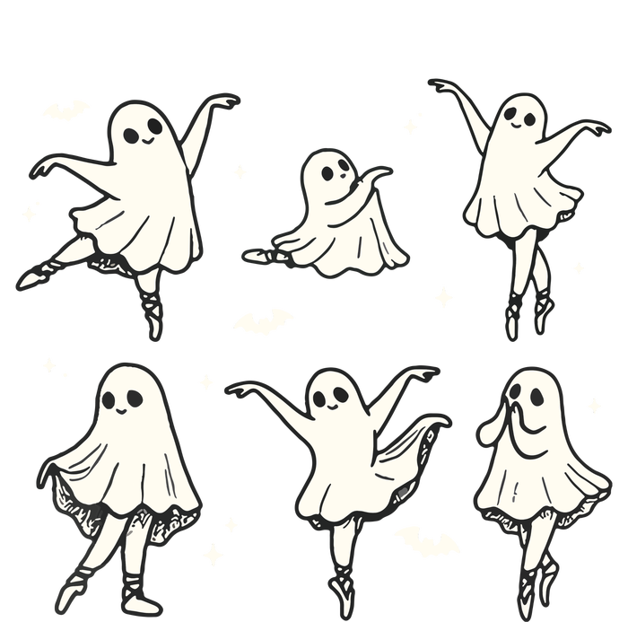 Ballet Ghost Ballet Dancer Spooky Dance Halloween T-Shirt