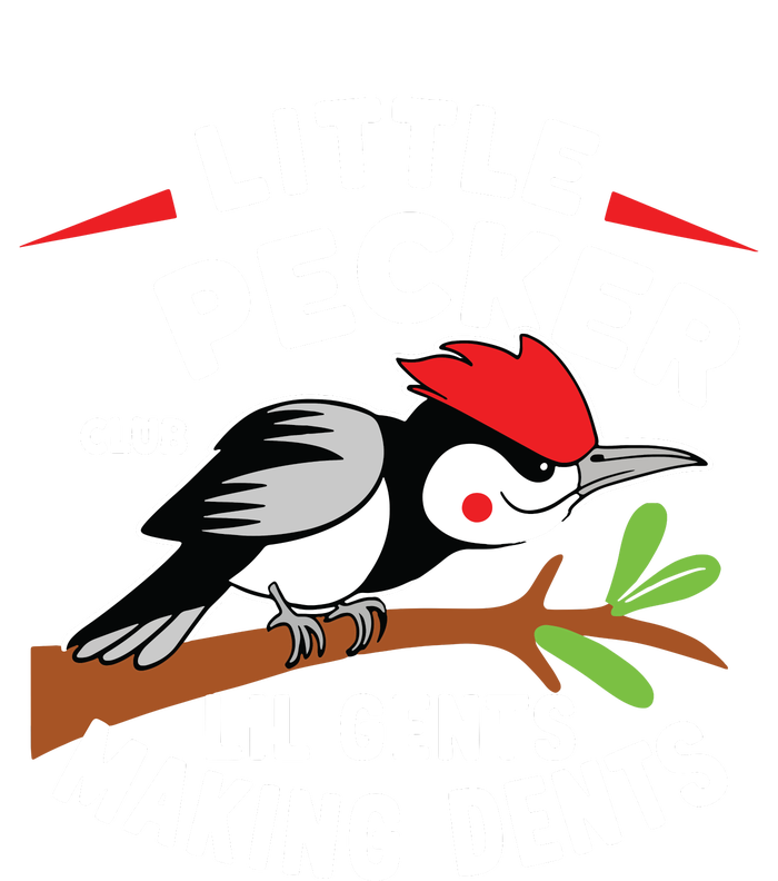 Little Pecker Club Lil Gents Making Dents Retro Woodpecker T-Shirt